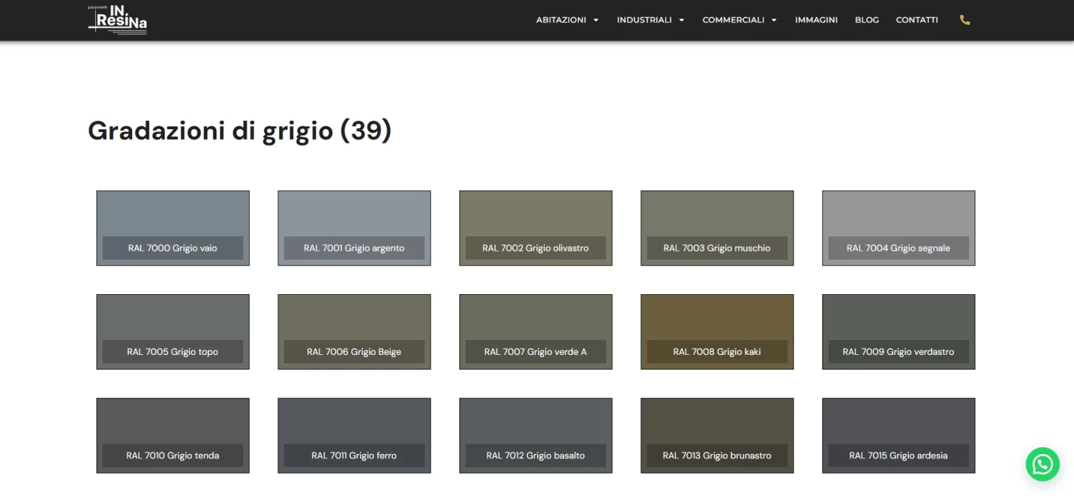 Mazzetta online colori ral