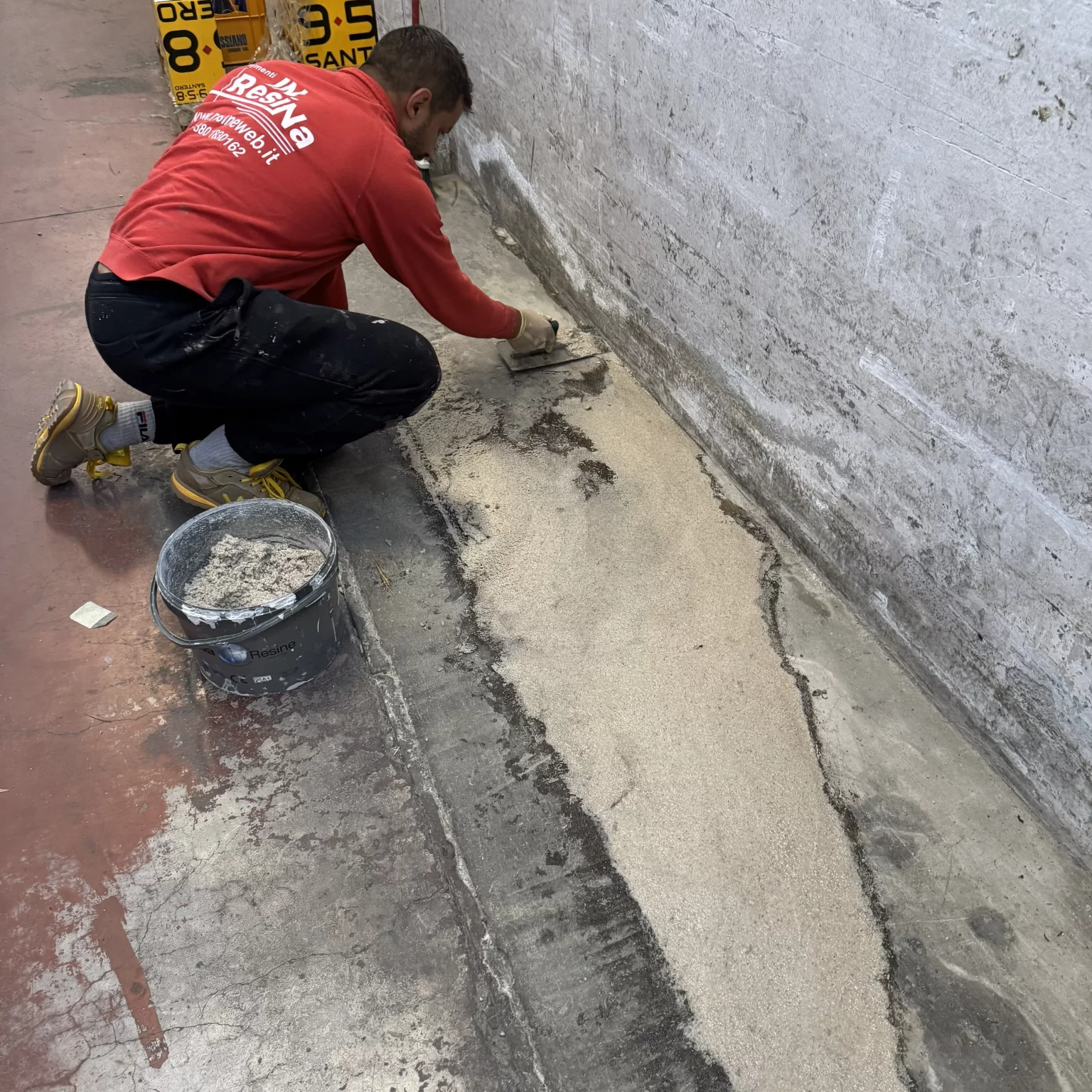 ripristino di piccole zone deteriorate con la resina